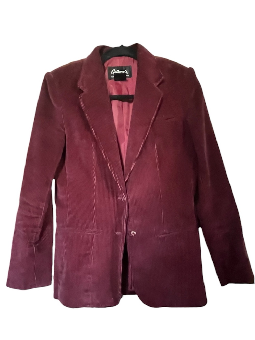 Women's Vintage Burgundy Corduroy Blazer Sz 10 VGUC